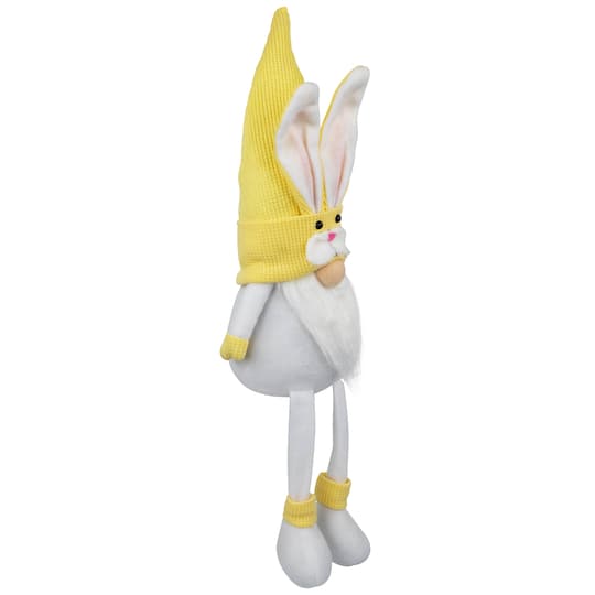 20" Yellow Sitting Bunny Gnome Easter Figurine
